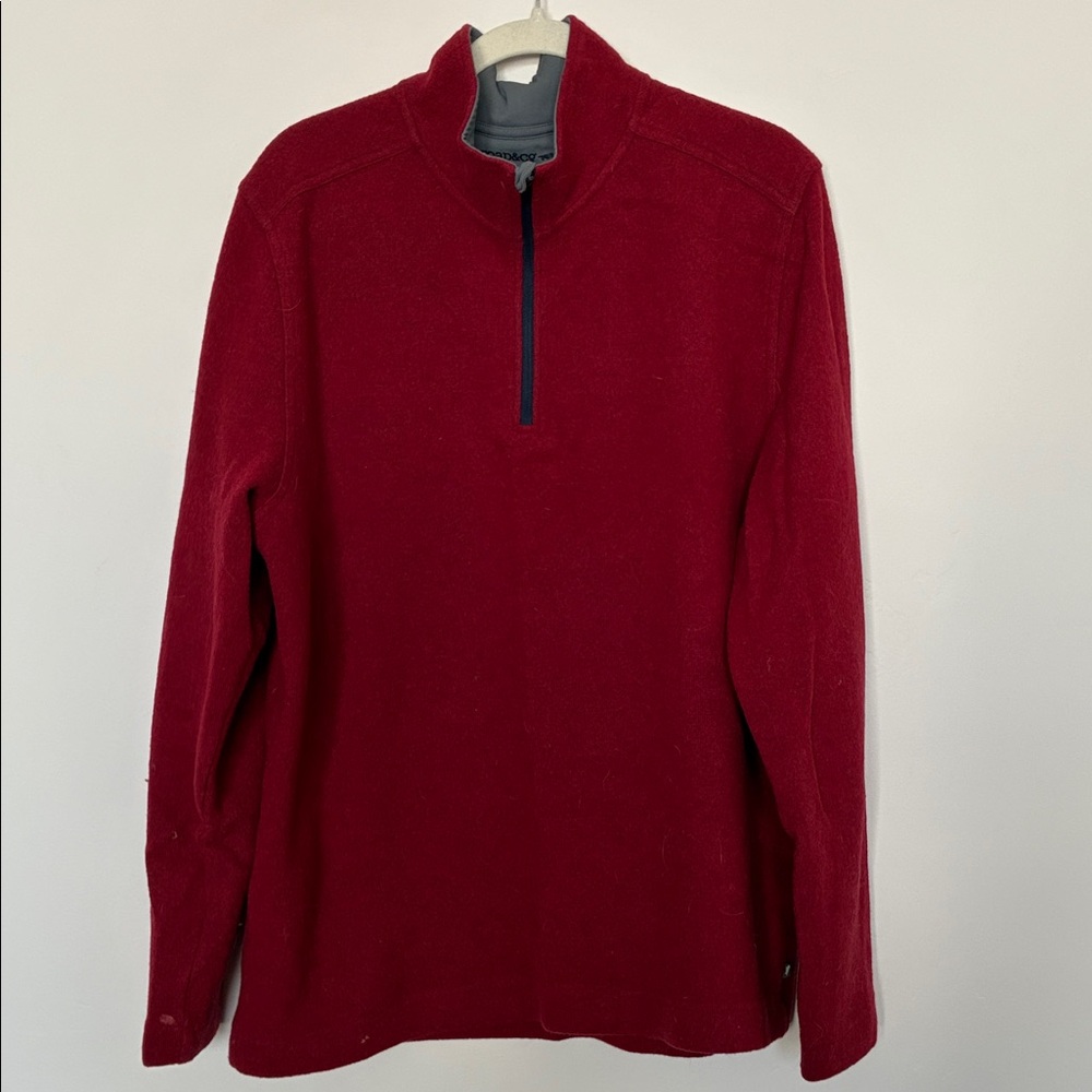 Toad&Co Men's Half-Zip Sweater in Deep Red